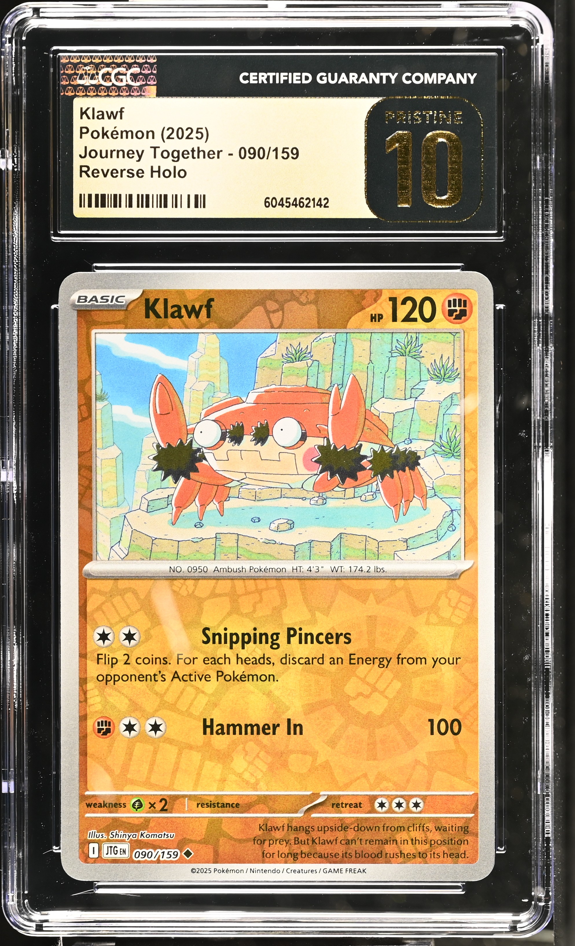 klawf holographic card HOLO Klawf 122/198 - NM / M - Scarlet Violet Pokemon Card