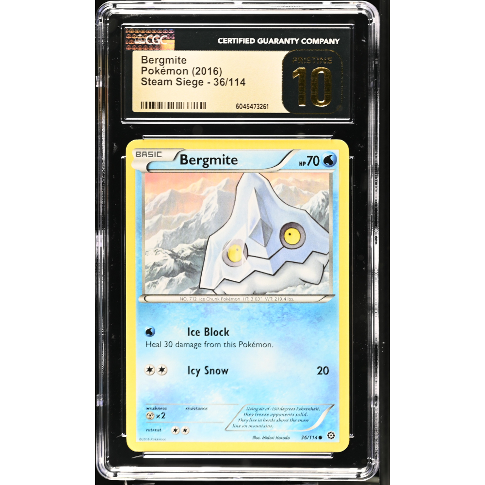 bergmite pokemon card Reverse Holo #047/189 2022 Sword & Shield Astral Radiance Pok CTKollectables Water Water Stomp Off Discard the top card of your opponents deck Bergmite 2016 Pokemon Steam Siege