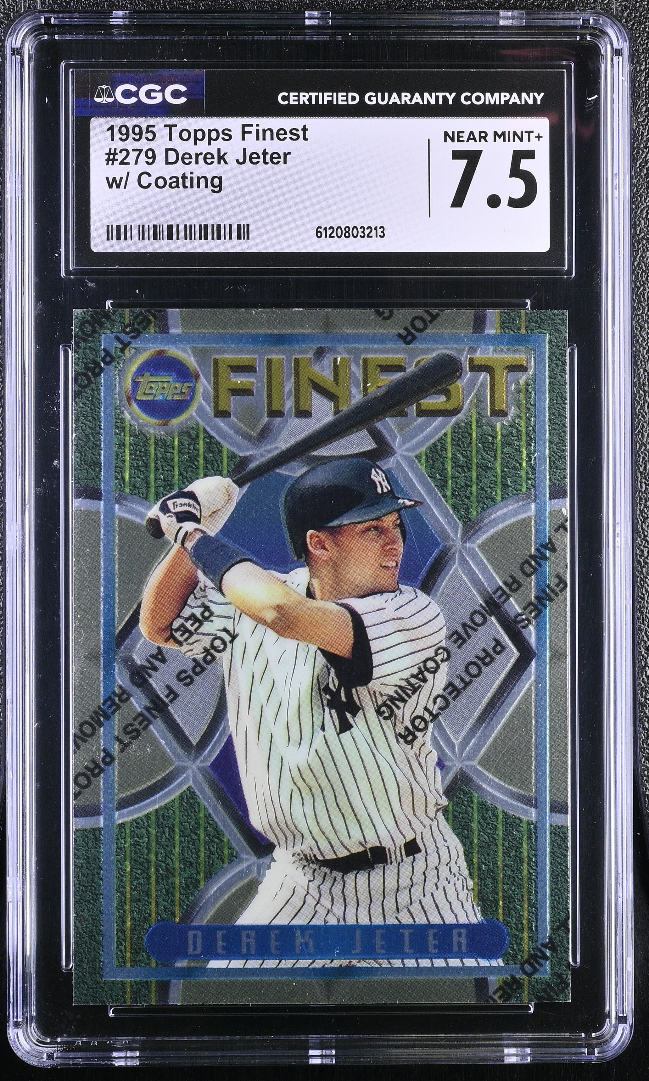 Derek Jeter 1995 Topps Finest #279 RC w/ Coating (CGC 7.5) | Pristine ...