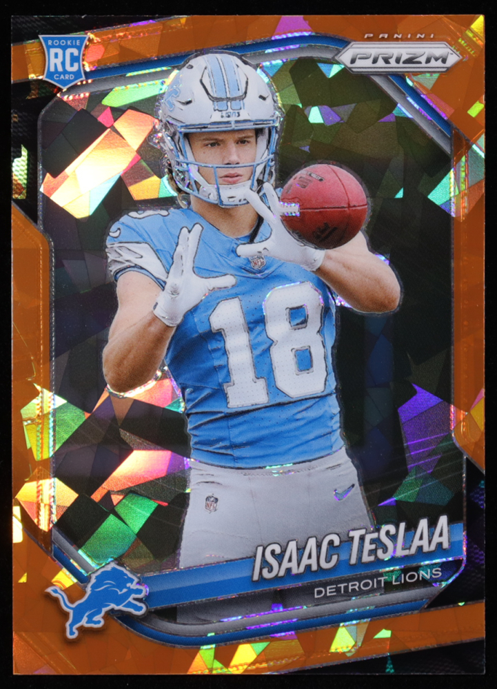 Isaac TeSlaa 2025 Panini Prizm Prizms Orange Ice #316 RC