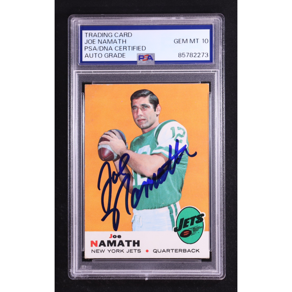 Joe Namath Signed 1969 Topps #100 (PSA | Autograph Graded 10
