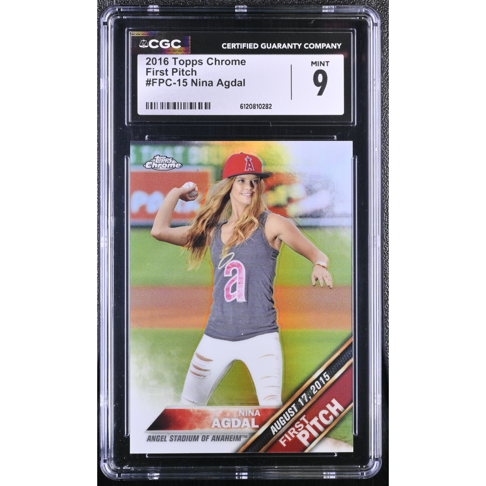 Nina Agdal 2016 Topps Chrome First Pitch #15 (CGC 9) | Pristine Auction