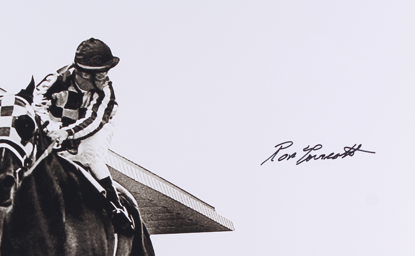 Ron Turcotte Signed 16x20 Photo "Looking Back" on Secretariat at Belmont Stakes (PSA COA) at PristineAuction.com Ron Turcotte Signed 16x20 Photo "Looking Back" on Secretariat at Belmont Stakes (PSA COA) at PristineAuction.com