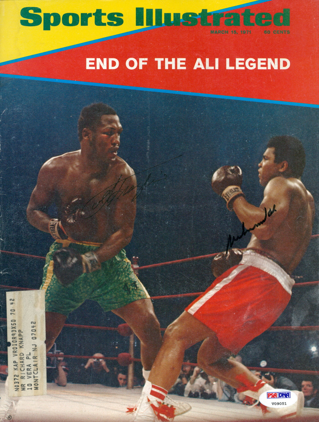 Muhammad Ali & Joe Frazier Signed Vintage 1971 Sports Illustrated Magazine Cover (PSA LOA) at PristineAuction.com Muhammad Ali & Joe Frazier Signed Vintage 1971 Sports Illustrated Magazine Cover (PSA LOA) at PristineAuction.com