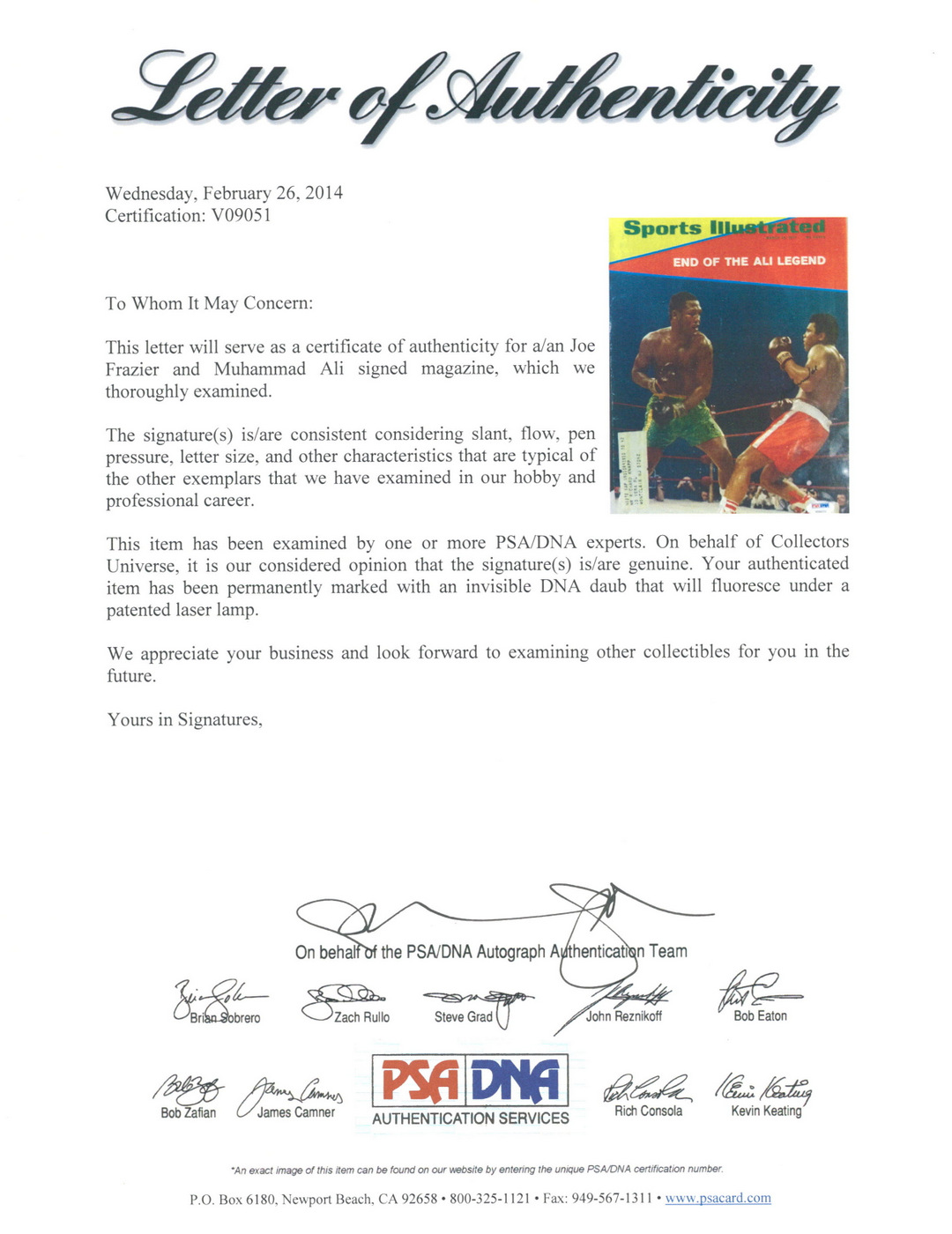 Muhammad Ali & Joe Frazier Signed Vintage 1971 Sports Illustrated Magazine Cover (PSA LOA) at PristineAuction.com Muhammad Ali & Joe Frazier Signed Vintage 1971 Sports Illustrated Magazine Cover (PSA LOA) at PristineAuction.com