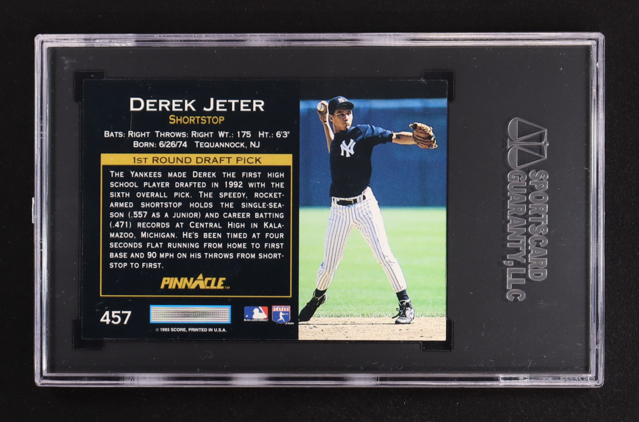 Derek Jeter 1993 Pinnacle #457 RC (SGC 8.5) | Pristine Auction