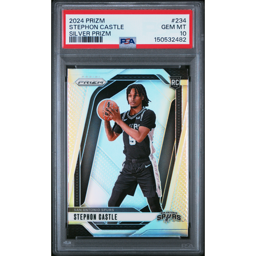 Stephon Castle 2024 Panini Prizm Silver Prizm #234 RC (PSA 10