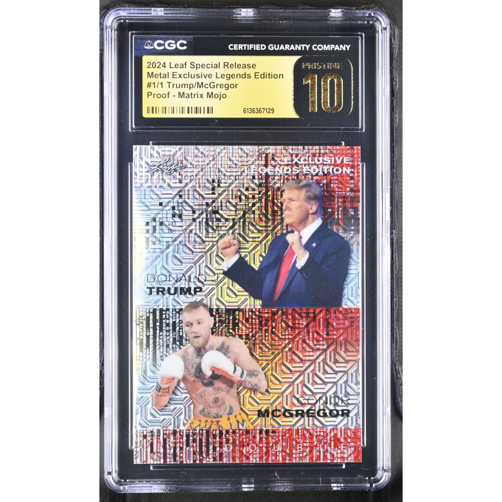 Donald Trump / Conor McGregor 2024 Leaf Special Release Metal Exclusive ...