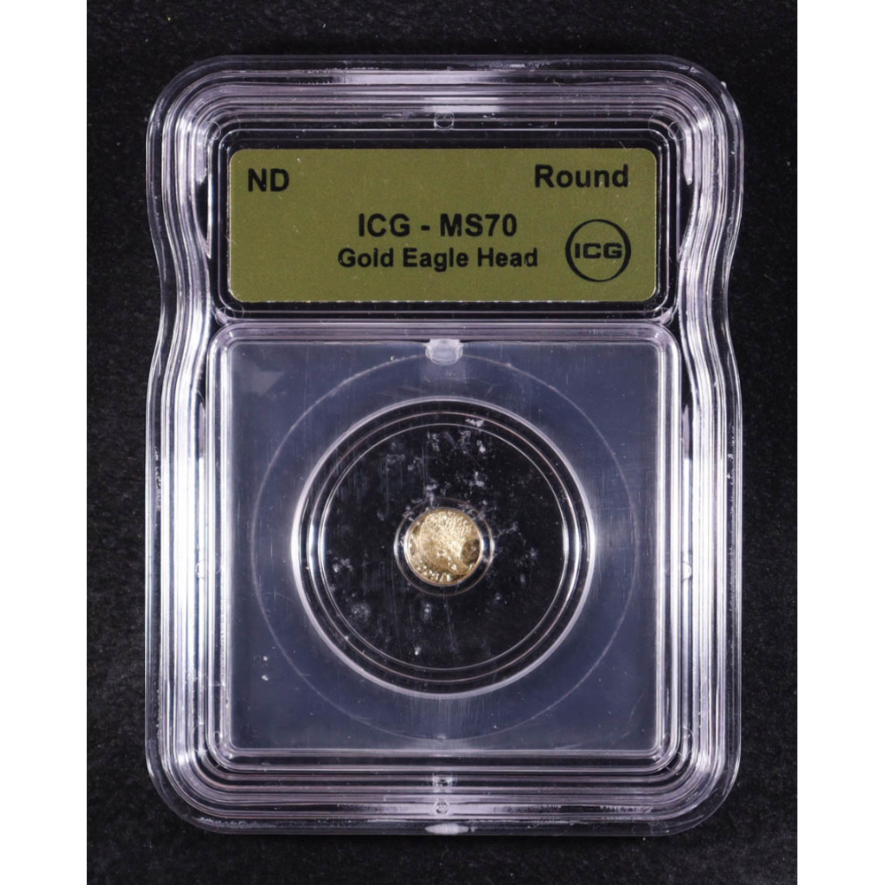 (ND) Gold Eagle 1/500oz .999 Fine Gold Coin (ICG MS70) | Pristine Auction