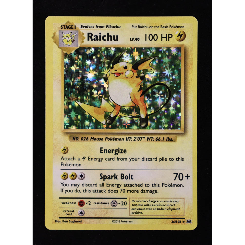 2016 raichu pokemon card Holo Evolution Raichu today and watch your collection reach new heights 2016 Pokemon Xy Evolutions 36