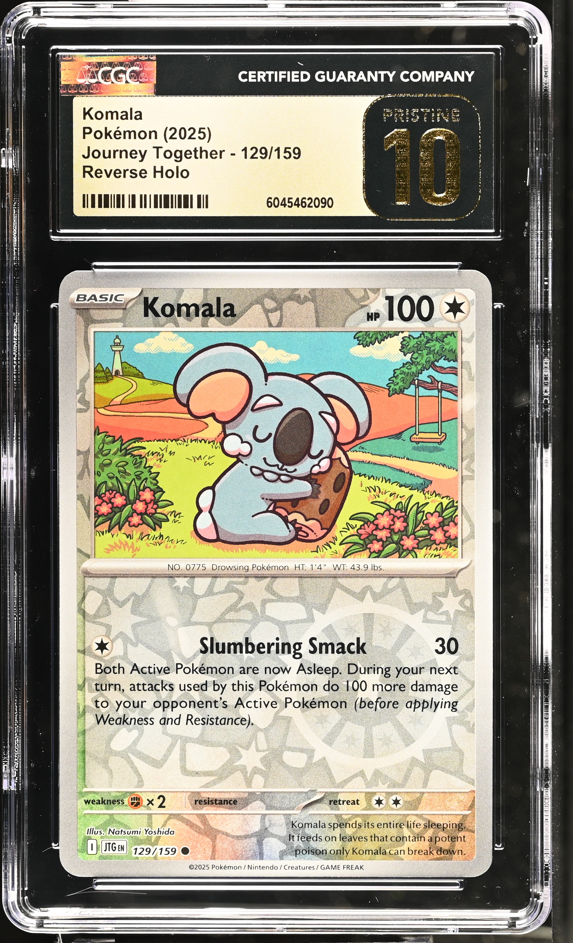 Komala 2025 Pokemon Journey Together Reverse Holo #129 (CGC 10 ...