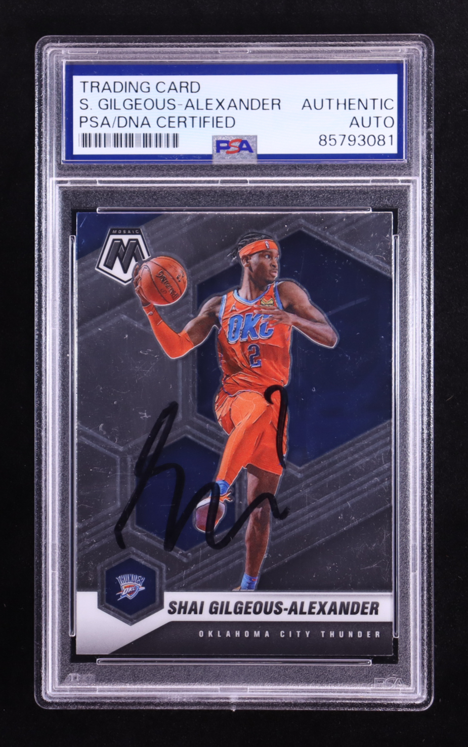 Shai Gilgeous-Alexander Signed 2020-21 Panini Mosaic #103 (PSA