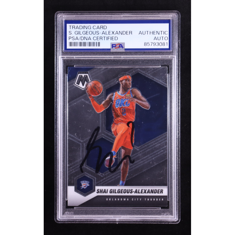 Shai Gilgeous-Alexander Signed 2020-21 Panini Mosaic #103 (PSA