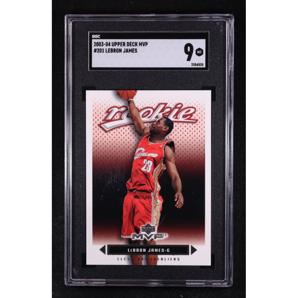 LeBron James 2003-04 Upper Deck MVP #201 RC (SGC 9) | Pristine Auction