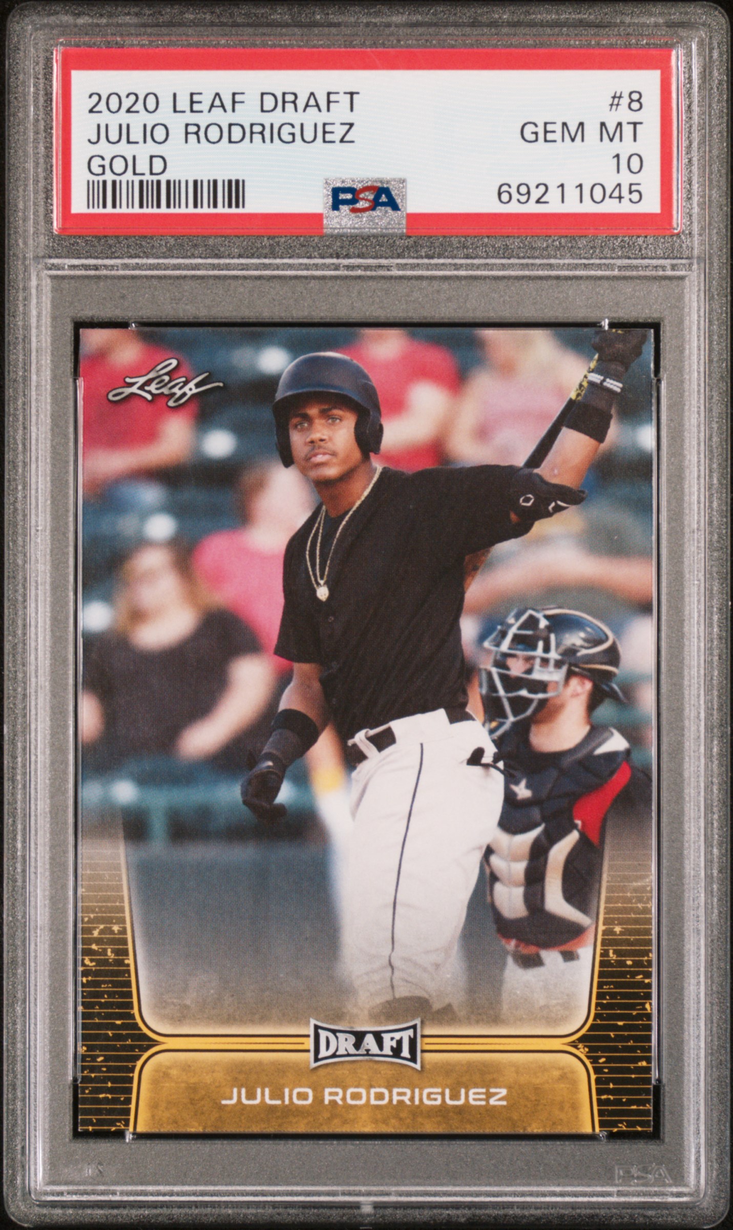 Julio Rodriguez 2020 Leaf Draft Gold #8 RC (PSA 10) | Pristine Auction