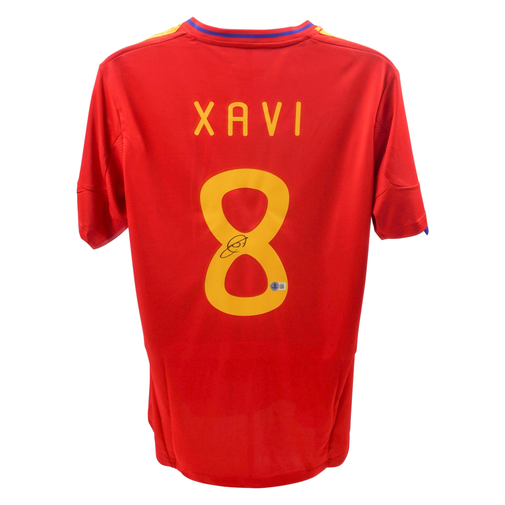 Xavi Hernandez Signed Spain National Team Adidas Authentic Jersey