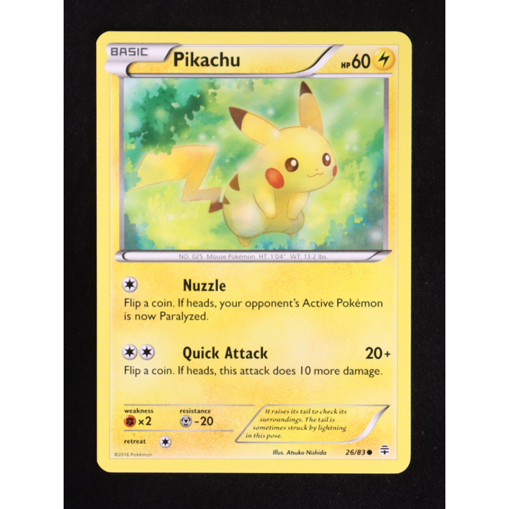 pikachu pokemon card value 2016 | Games | 26 Yellow Cheeks your opponents Active Pokemon is now Paralyzed Pikachu 2016 Pokemon Generations #26