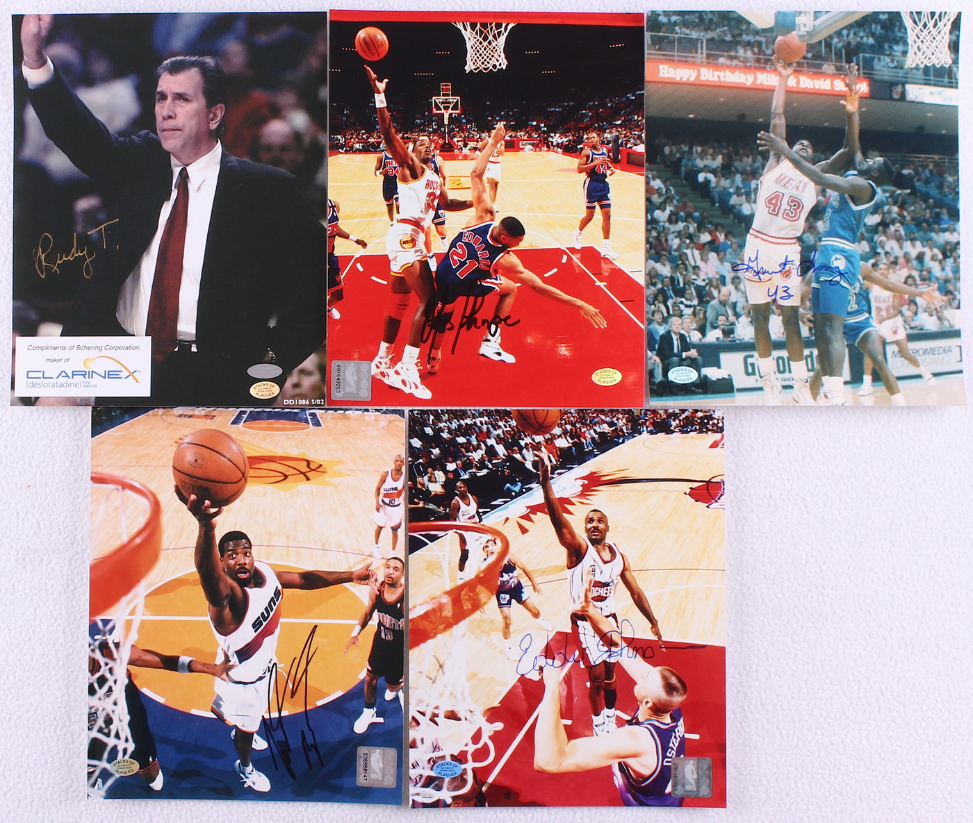 Lot of (5) Signed Basketball 8x10 Photos with Mark Bryant, Otis Thorpe, Grant Long, Rudy Tomjanovich, Eddie Johnson (SOP COA) at PristineAuction.com Lot of (5) Signed Basketball 8x10 Photos with Mark Bryant, Otis Thorpe, Grant Long, Rudy Tomjanovich, Eddie Johnson (SOP COA) at PristineAuction.com