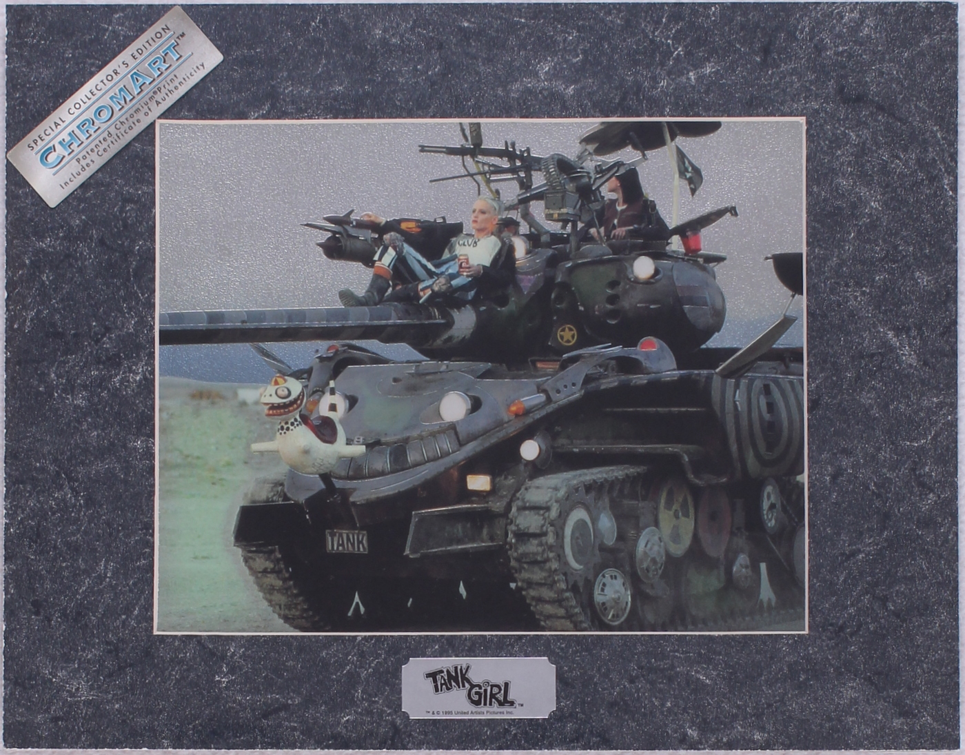 "Tank Girl" 1995 Limited Edition Chromium Print (MGM/UA COA) at PristineAuction.com "Tank Girl" 1995 Limited Edition Chromium Print (MGM/UA COA) at PristineAuction.com