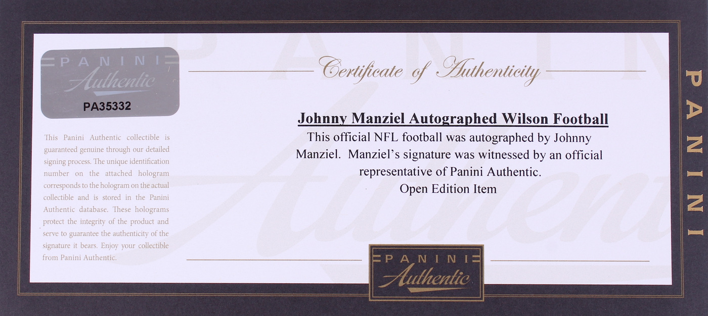 Johnny Manziel Signed "The Duke" NFL Official Game Ball (Panini COA) at PristineAuction.com Johnny Manziel Signed "The Duke" NFL Official Game Ball (Panini COA) at PristineAuction.com