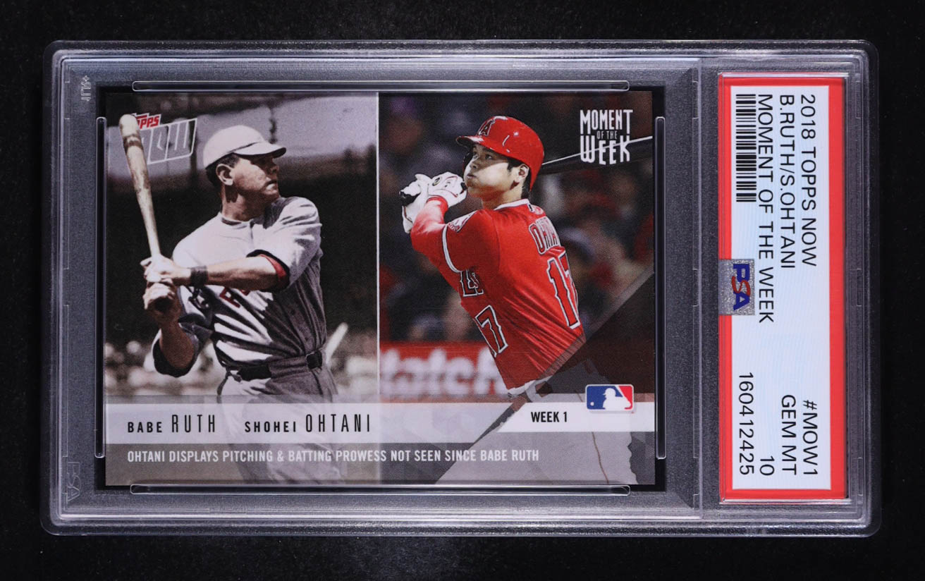 Babe Ruth ⁄ Shohei Ohtani RC 2018 Topps Now Moment of the Week