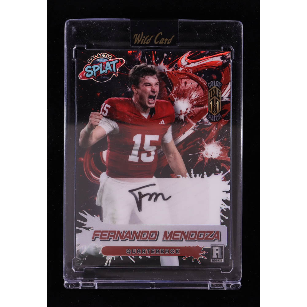 Fernando Mendoza 2026 Wild Card Galatic Splat Color Match True 1 of 1 ...