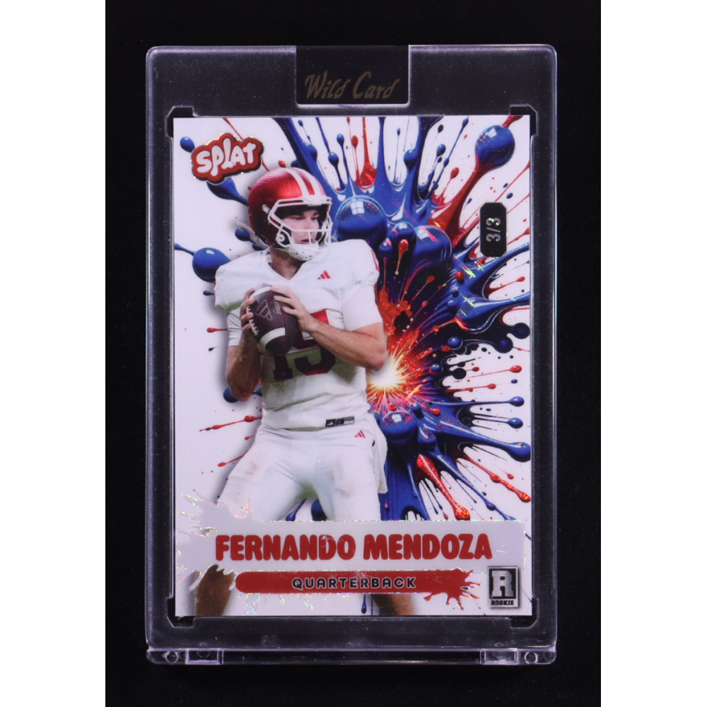 Fernando Mendoza 2026 Wild Card Splat Navy Red Cross Hatch #FM4 #3/3 RC ...