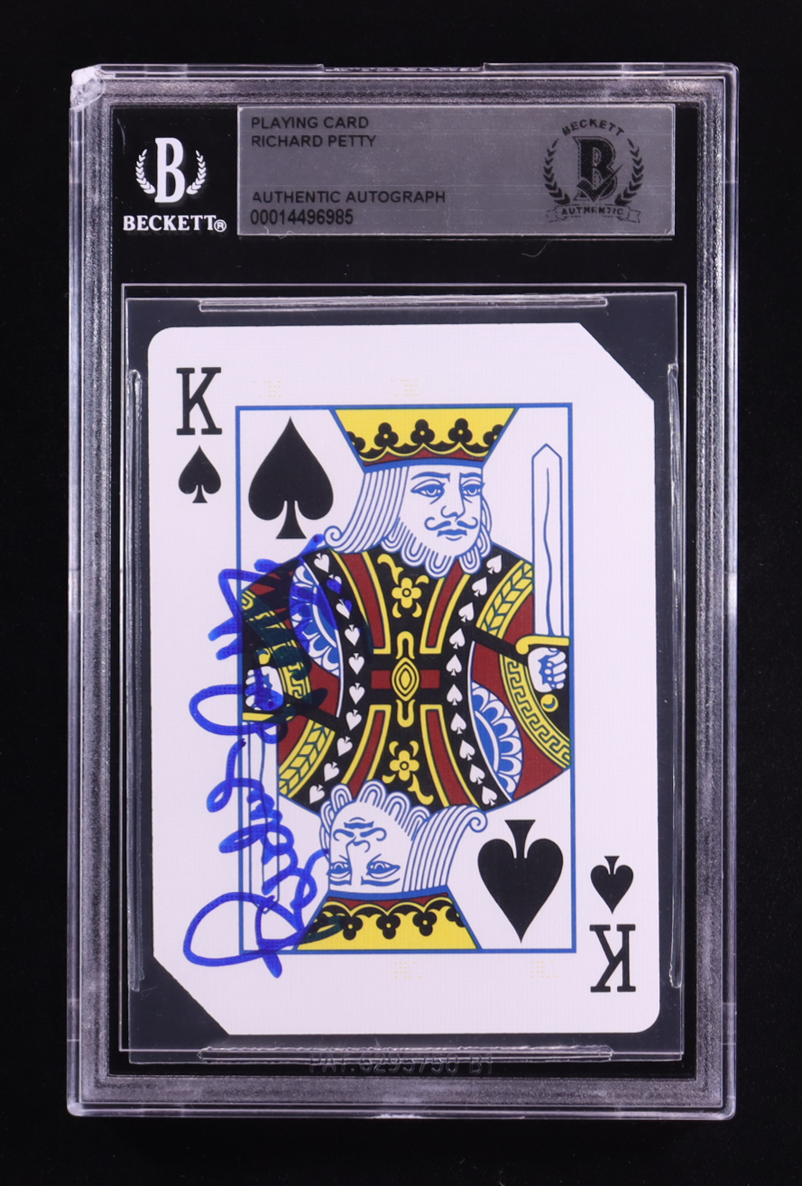 トランプ richard petty playing card Richard Petty Signed Playing Card King Of Spades Planet Hollywood