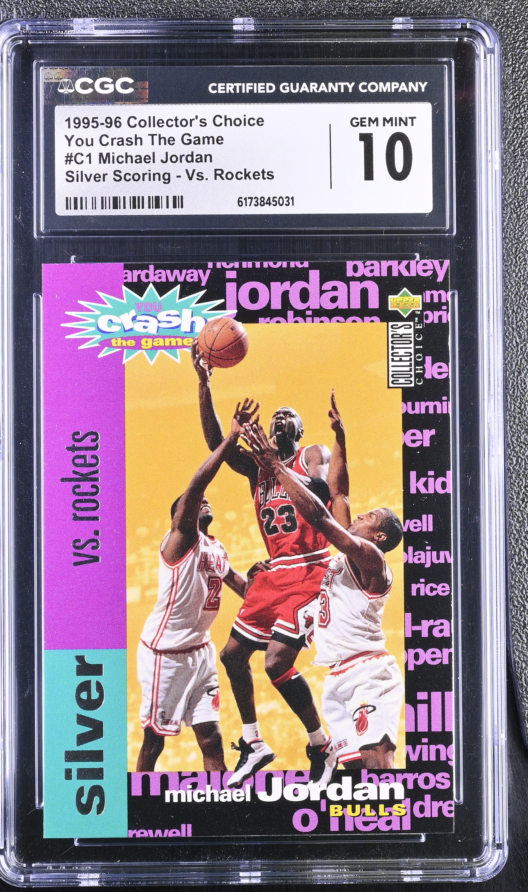 Michael Jordan 1995-96 Collector's Choice Crash the Game Scoring Silver ...