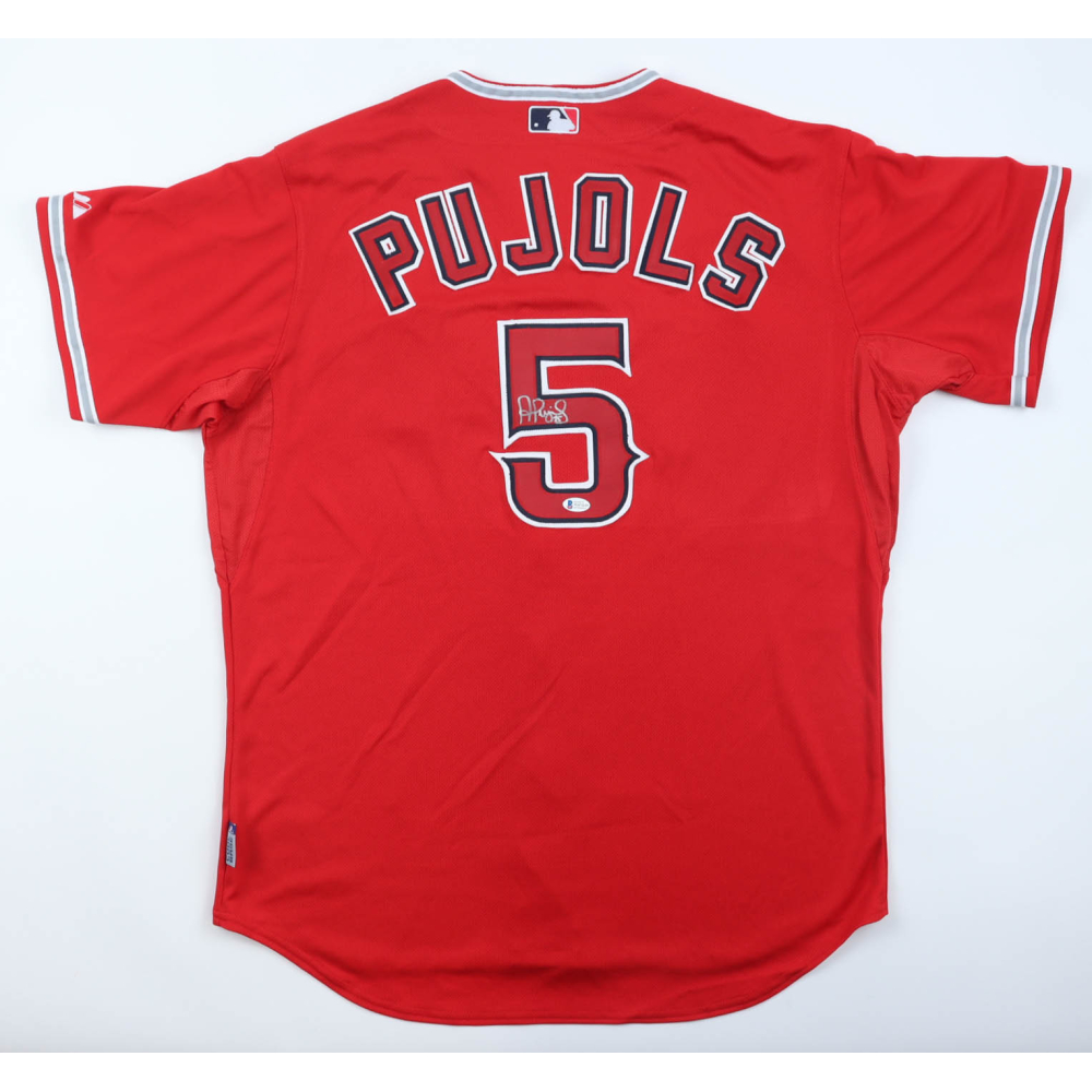 Albert Pujols Signed Angels Majestic Authentic Jersey (Beckett