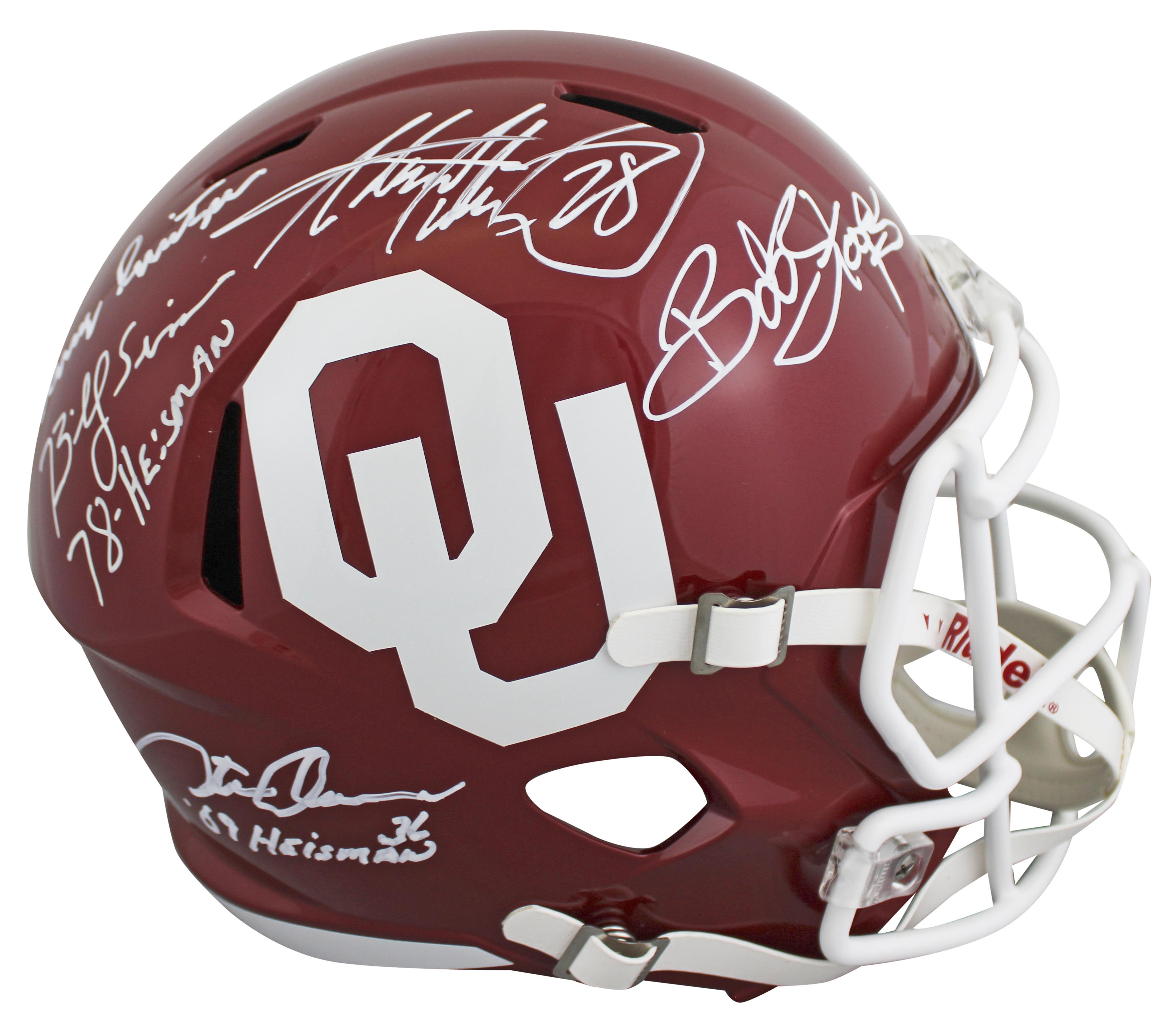 Oklahoma Sooners Legends Full-Size Speed Helmet Signed By (5) with ...