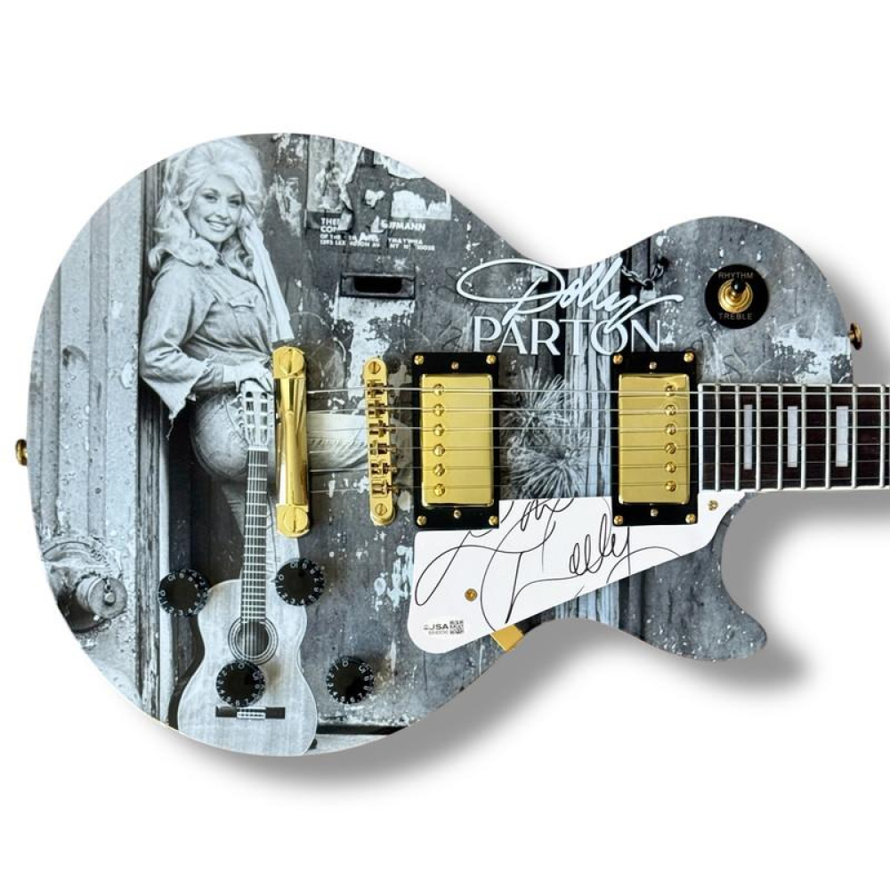 Dolly Parton Signed Custom Les Paul Style Guitar Inscribed 
