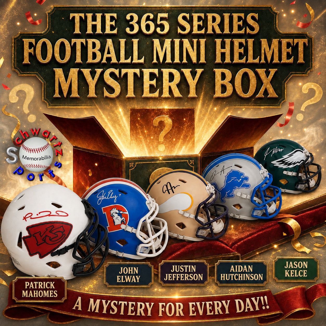 Mini Basballs THE 365 BOX – Football Mini Helmet Signed Mystery Box - Series 3 ...