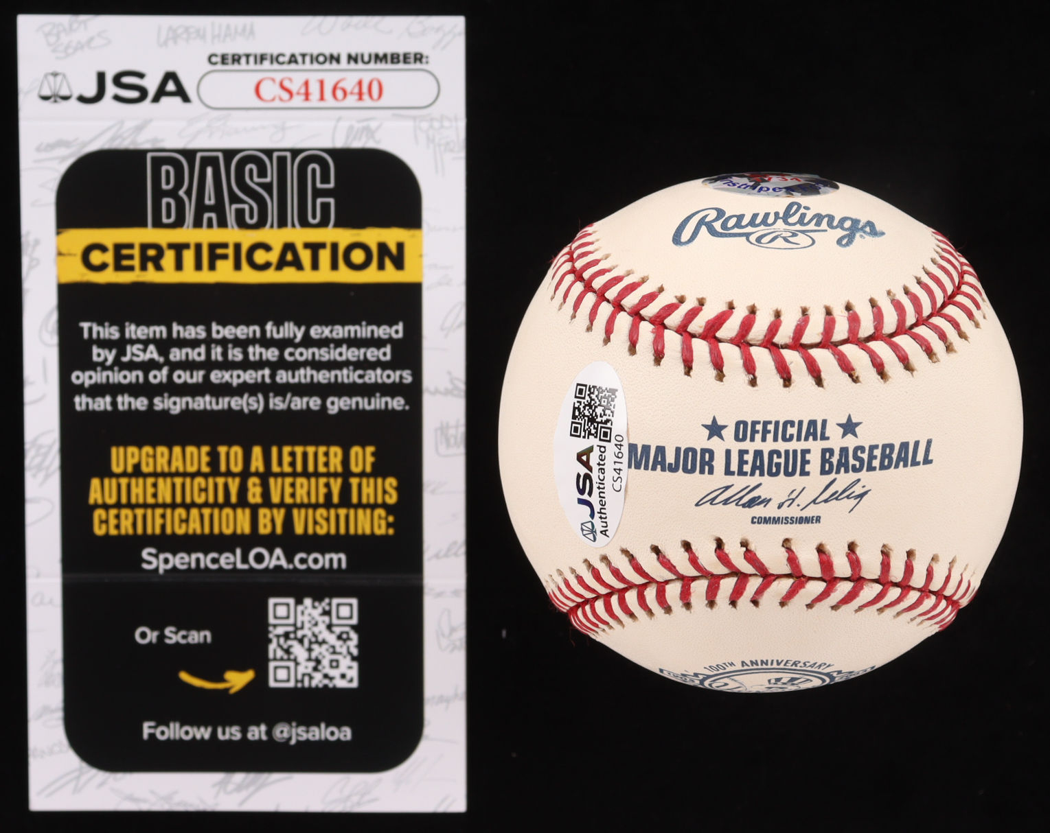 Oml José Contreras Signed OML Yankees 100th Anniversary Logo Baseball (JSA ...