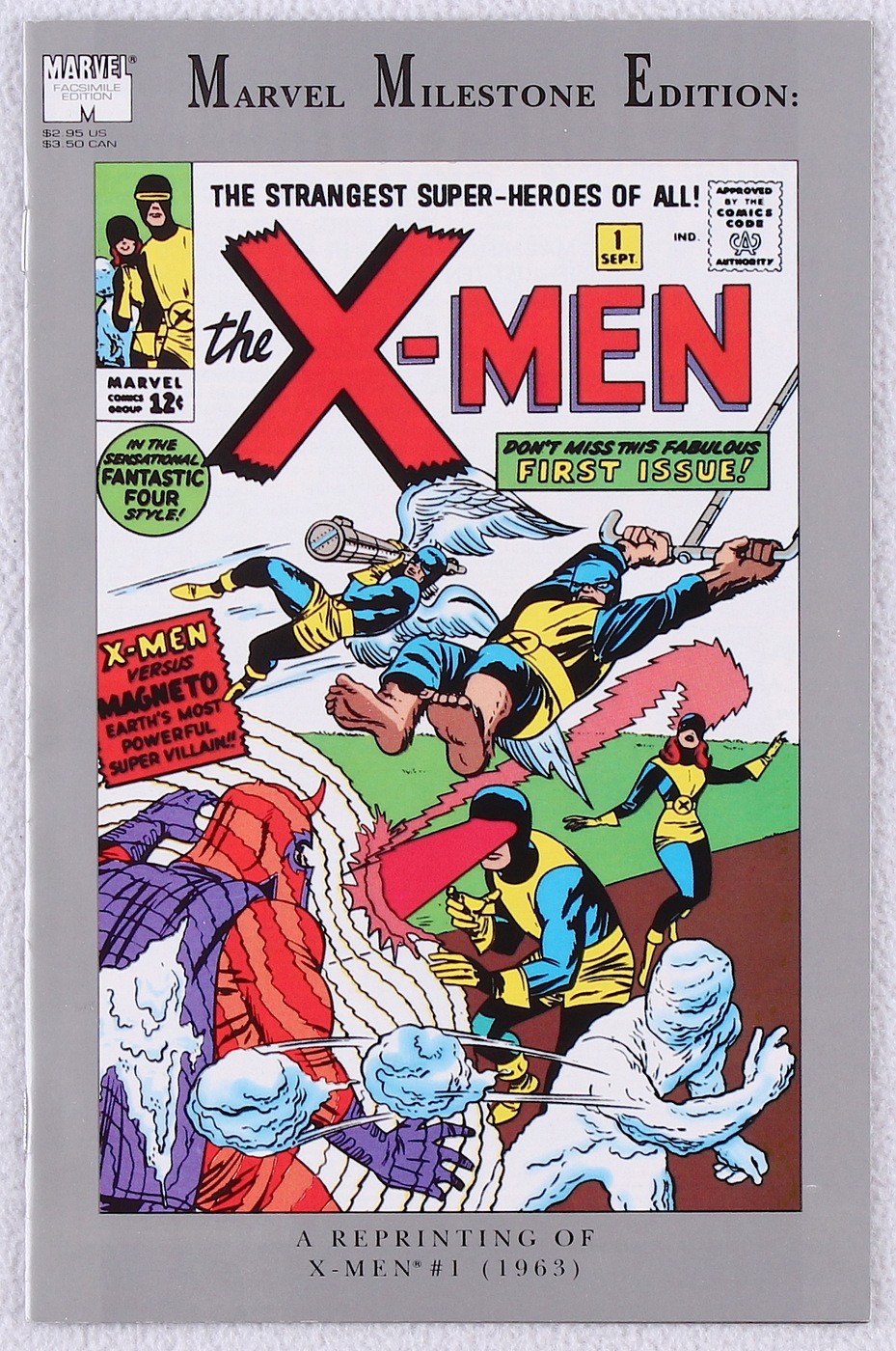 "X-Men" Issue #1 1963 Reprint Marvel Milestone Edition Comic Book at PristineAuction.com "X-Men" Issue #1 1963 Reprint Marvel Milestone Edition Comic Book at PristineAuction.com