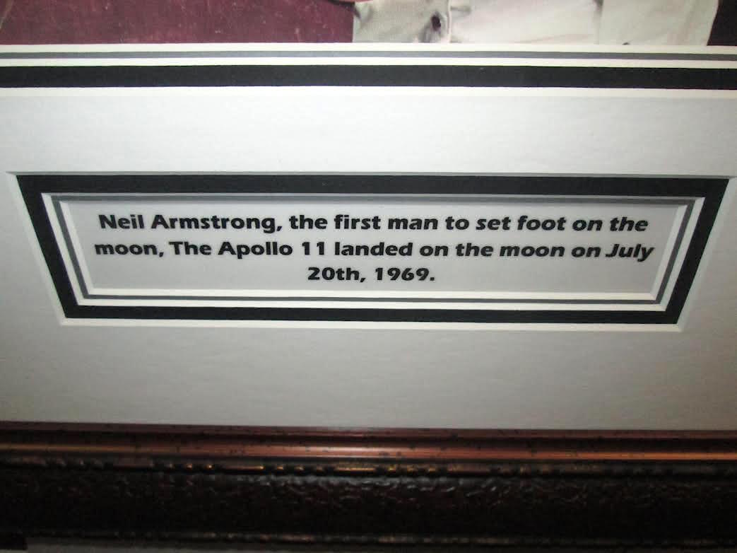 Neil Armstrong Signed NASA 25x21 Custom Framed Photo Display (JSA LOA) at PristineAuction.com Neil Armstrong Signed NASA 25x21 Custom Framed Photo Display (JSA LOA) at PristineAuction.com