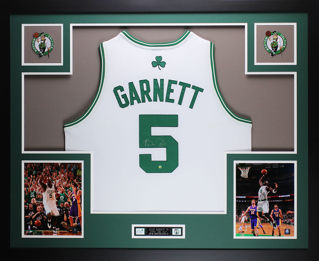 Kevin Garnett Signed Celtics 35" x 43" Custom Framed Jersey (Steiner COA) at PristineAuction.com Kevin Garnett Signed Celtics 35" x 43" Custom Framed Jersey (Steiner COA) at PristineAuction.com