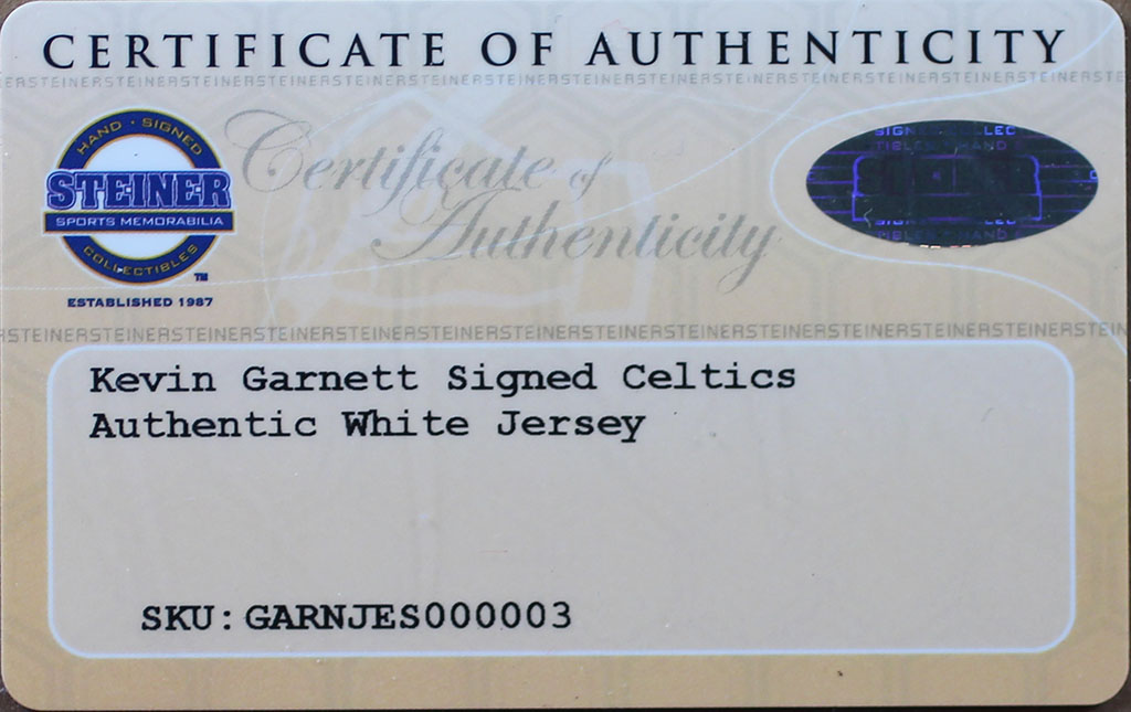 Kevin Garnett Signed Celtics 35" x 43" Custom Framed Jersey (Steiner COA) at PristineAuction.com Kevin Garnett Signed Celtics 35" x 43" Custom Framed Jersey (Steiner COA) at PristineAuction.com