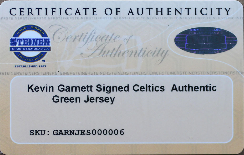 Kevin Garnett Signed Celtics 35" x 43" Custom Framed Jersey (Steiner COA) at PristineAuction.com Kevin Garnett Signed Celtics 35" x 43" Custom Framed Jersey (Steiner COA) at PristineAuction.com