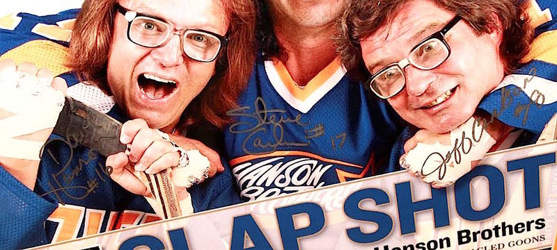 Dave Hanson, Steve Carlson & Jeff Carlson Signed Hanson Brothers "Slap Shot" Chiefs 23x27 Custom Framed Photo (JSA COA) at PristineAuction.com Dave Hanson, Steve Carlson & Jeff Carlson Signed Hanson Brothers "Slap Shot" Chiefs 23x27 Custom Framed Photo (JSA COA) at PristineAuction.com