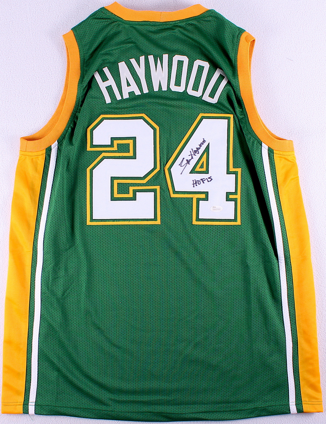 Spencer Haywood Signed SuperSonics Jersey Inscribed "HOF 15" (JSA COA) at PristineAuction.com Spencer Haywood Signed SuperSonics Jersey Inscribed "HOF 15" (JSA COA) at PristineAuction.com