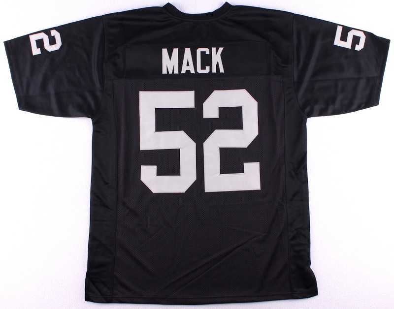 Khalil Mack Raiders On-Field Style Custom Stitched Jersey (Size XL) at PristineAuction.com Khalil Mack Raiders On-Field Style Custom Stitched Jersey (Size XL) at PristineAuction.com