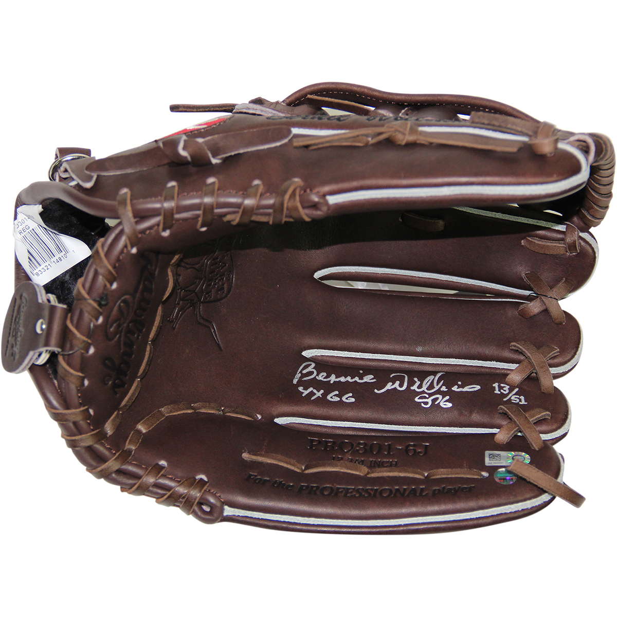 Bernie Williams Signed Rawlings Custom Stitched Fielding Glove Inscribed "4x GG" (Steiner COA) at PristineAuction.com Bernie Williams Signed Rawlings Custom Stitched Fielding Glove Inscribed "4x GG" (Steiner COA) at PristineAuction.com