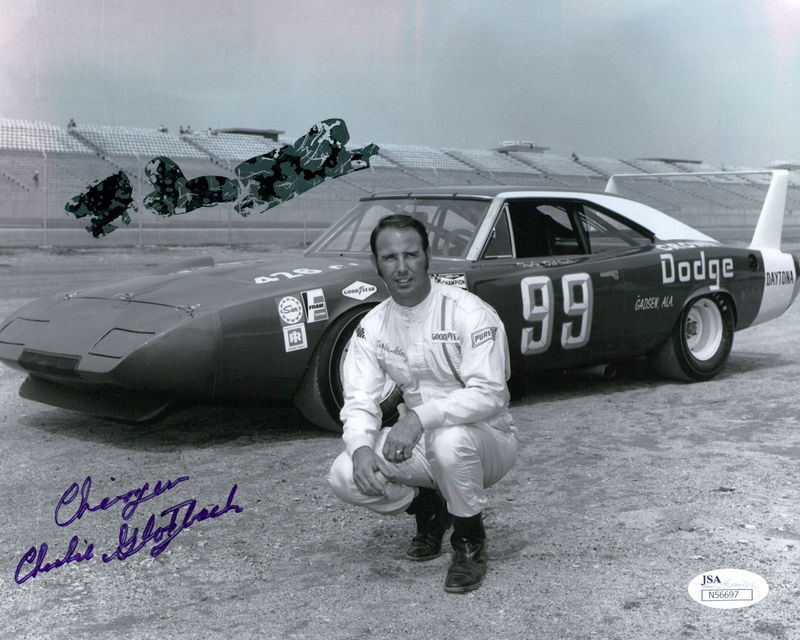"Chargin'" Charlie Glotzbach Signed NASCAR 8x10 Photo (JSA COA) at PristineAuction.com "Chargin'" Charlie Glotzbach Signed NASCAR 8x10 Photo (JSA COA) at PristineAuction.com