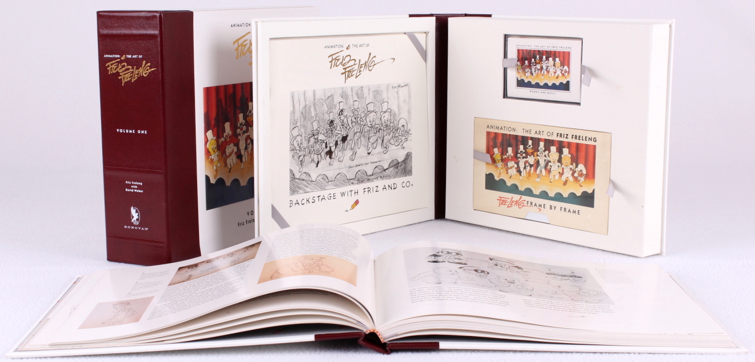 Friz Freleng Signed "Animation: The Art of Friz Freleng" Hardback Volume 1 Book Set at PristineAuction.com Friz Freleng Signed "Animation: The Art of Friz Freleng" Hardback Volume 1 Book Set at PristineAuction.com