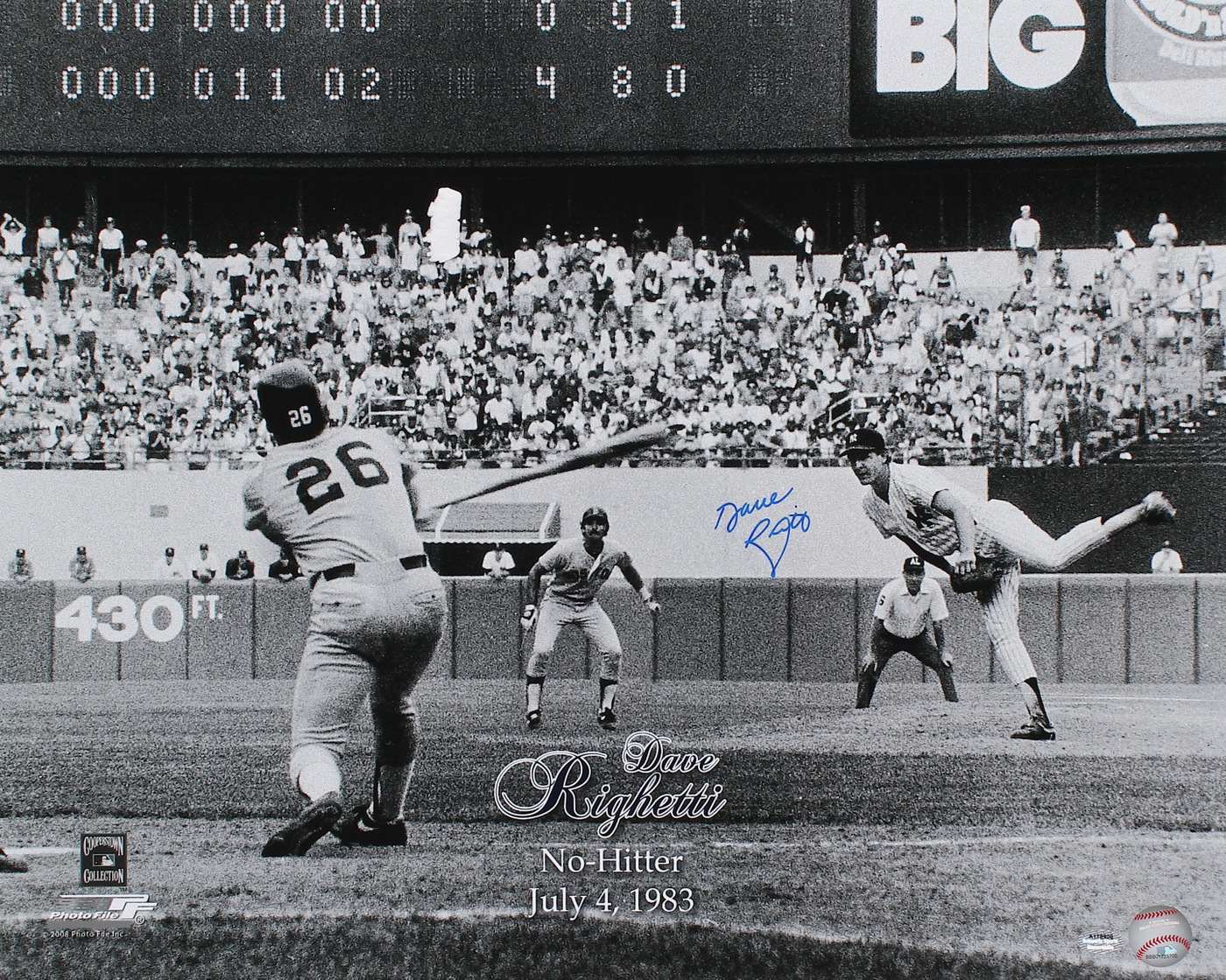Dave Righetti Signed Yankees No-Hitter 16x20 Photo (Schwartz COA) at PristineAuction.com Dave Righetti Signed Yankees No-Hitter 16x20 Photo (Schwartz COA) at PristineAuction.com