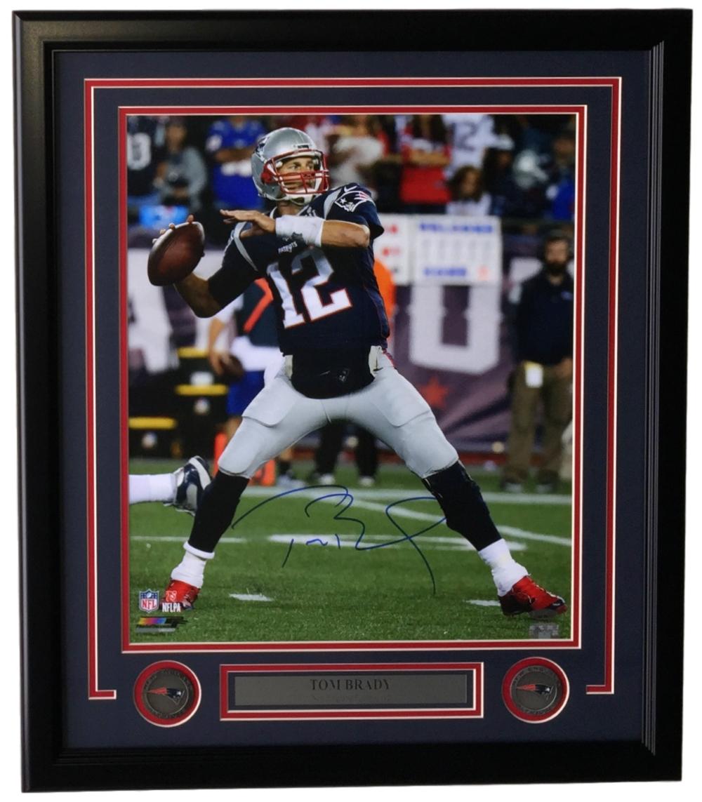 Tom Brady Signed New England Patriots 22x27 Custom Framed Photo (TriStar Hologram) at PristineAuction.com Tom Brady Signed New England Patriots 22x27 Custom Framed Photo (TriStar Hologram) at PristineAuction.com