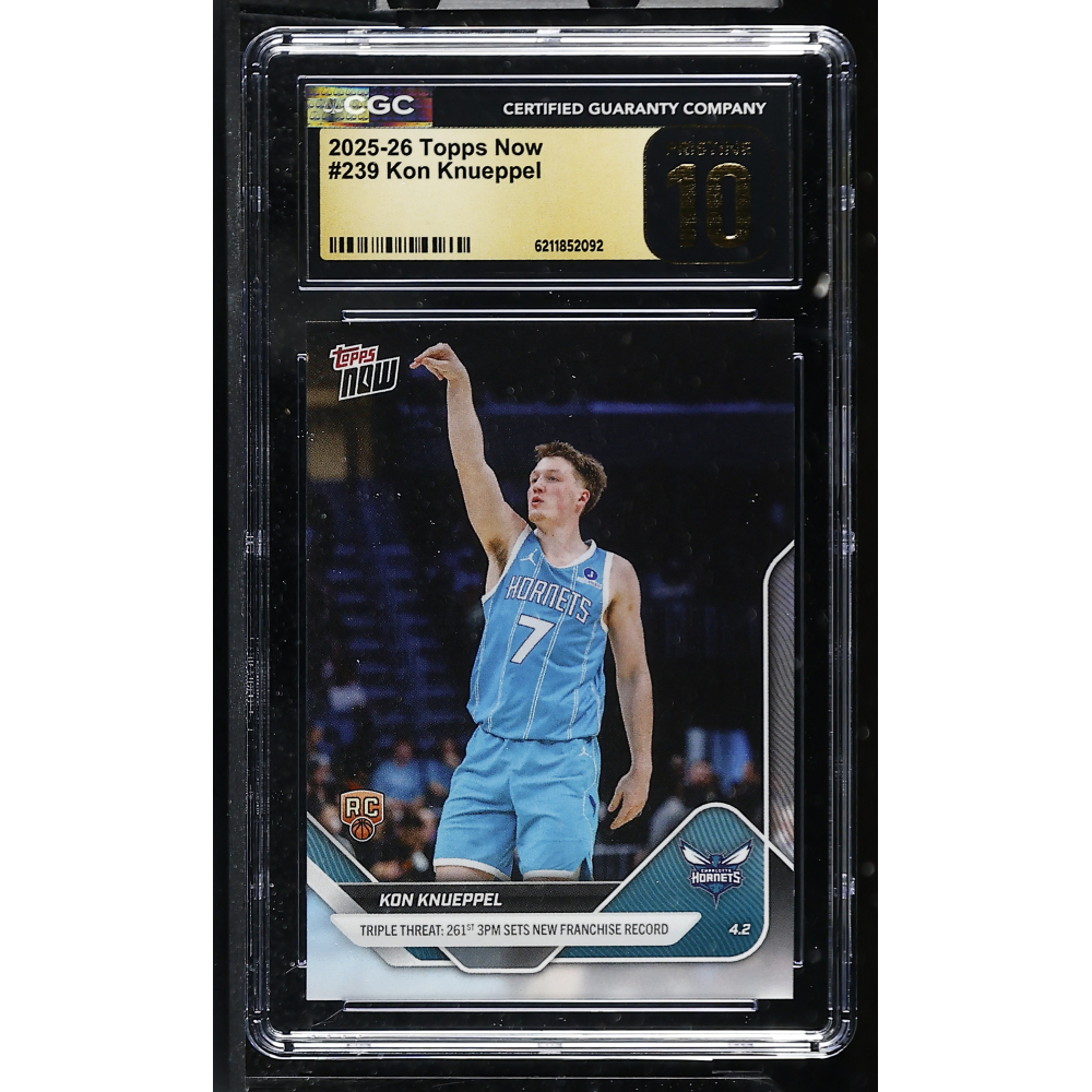 Kon Knueppel 2025-26 Topps Now #239 RC (CGC 10 | Black Label ...