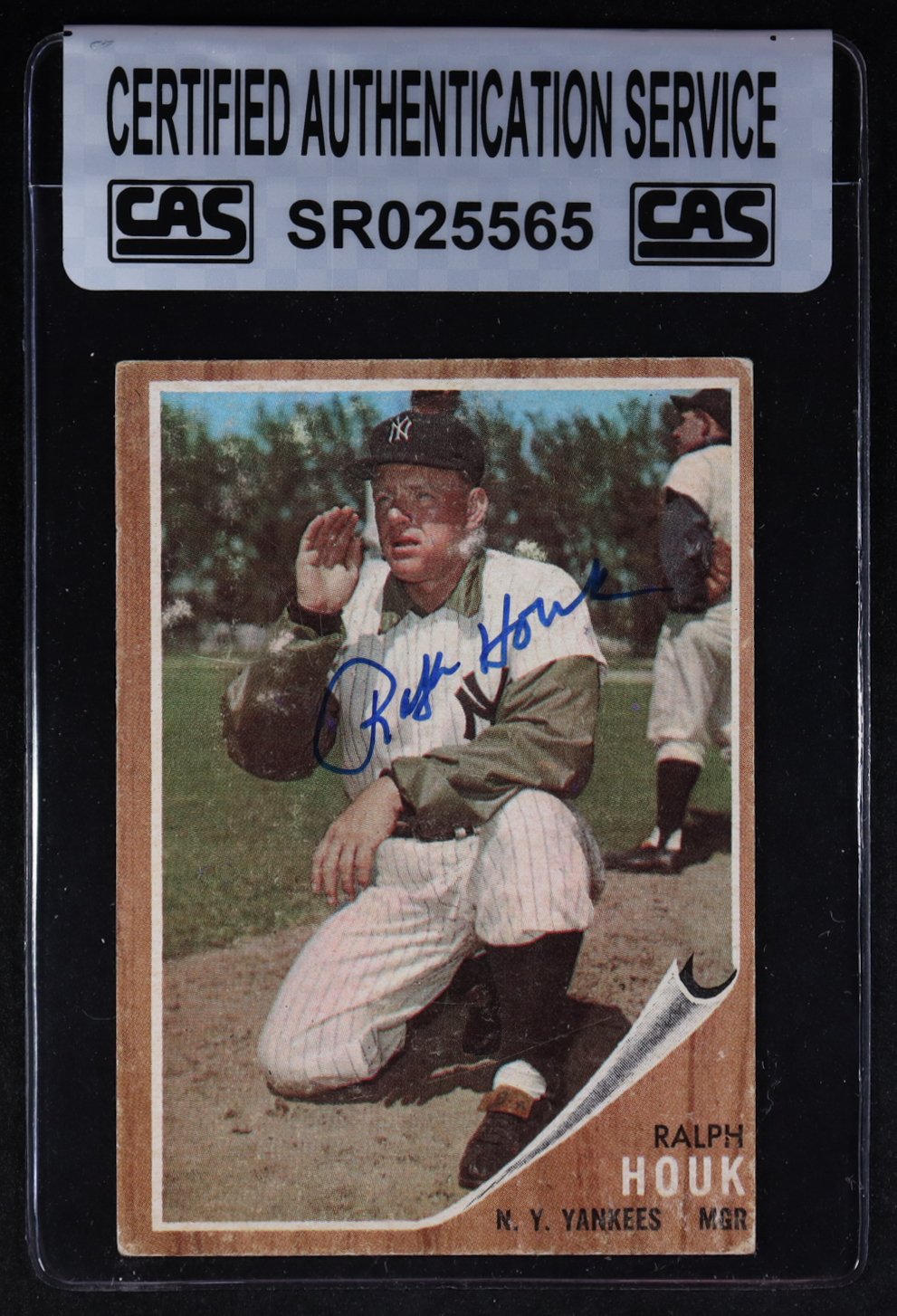 Ralph Houk Signed 1962 Topps #88 (CAS) | Pristine Auction