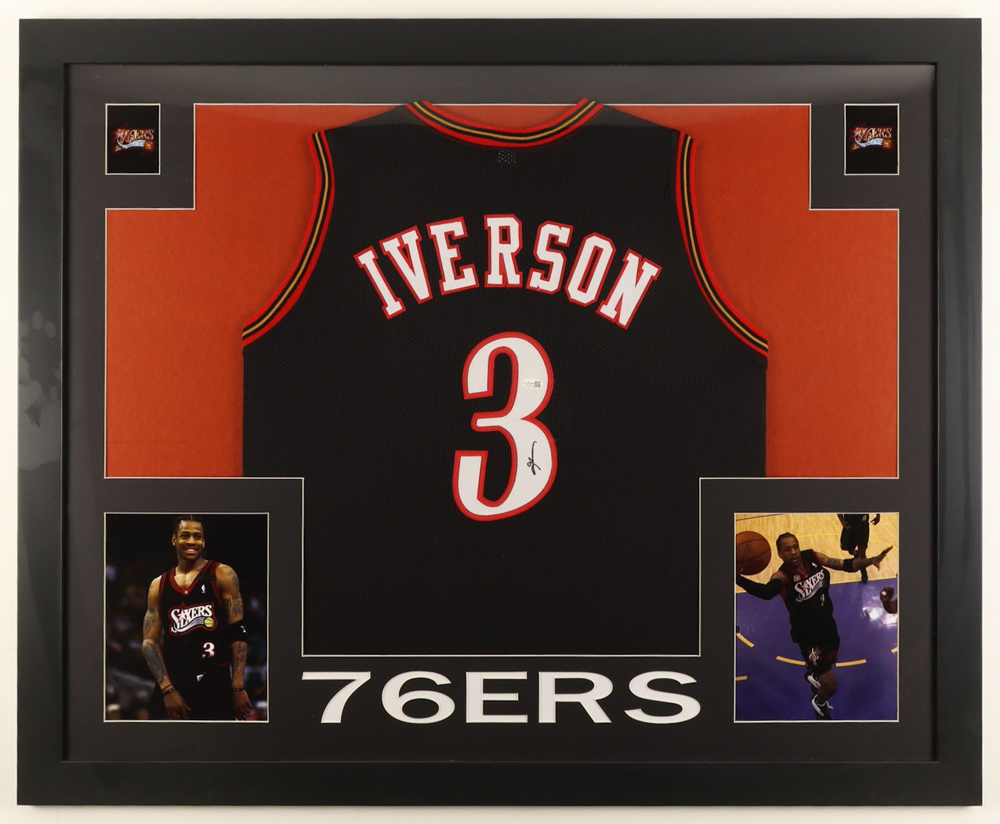 Allen Iverson Signed Custom Framed Jersey Display (JSA) | Pristine Auction